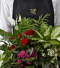 The FTD® Florist Designed Blooming and Green Plants in a Basket