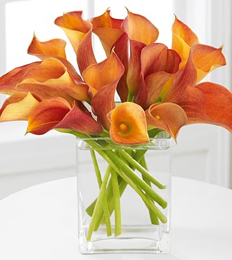 Pink Tiger Lily Bouquet. mango calla lily bouquet pink