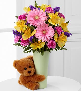 The Festive Big Hug® Bouquet by FTD® - VASE INCLUDED