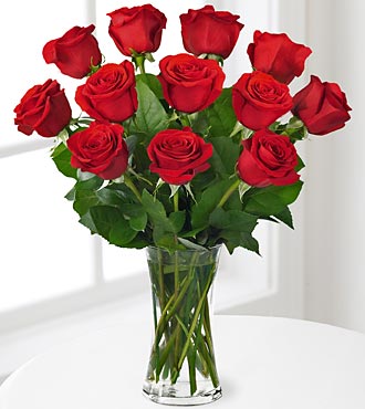 Premium Red Rose Bouquet with Vase